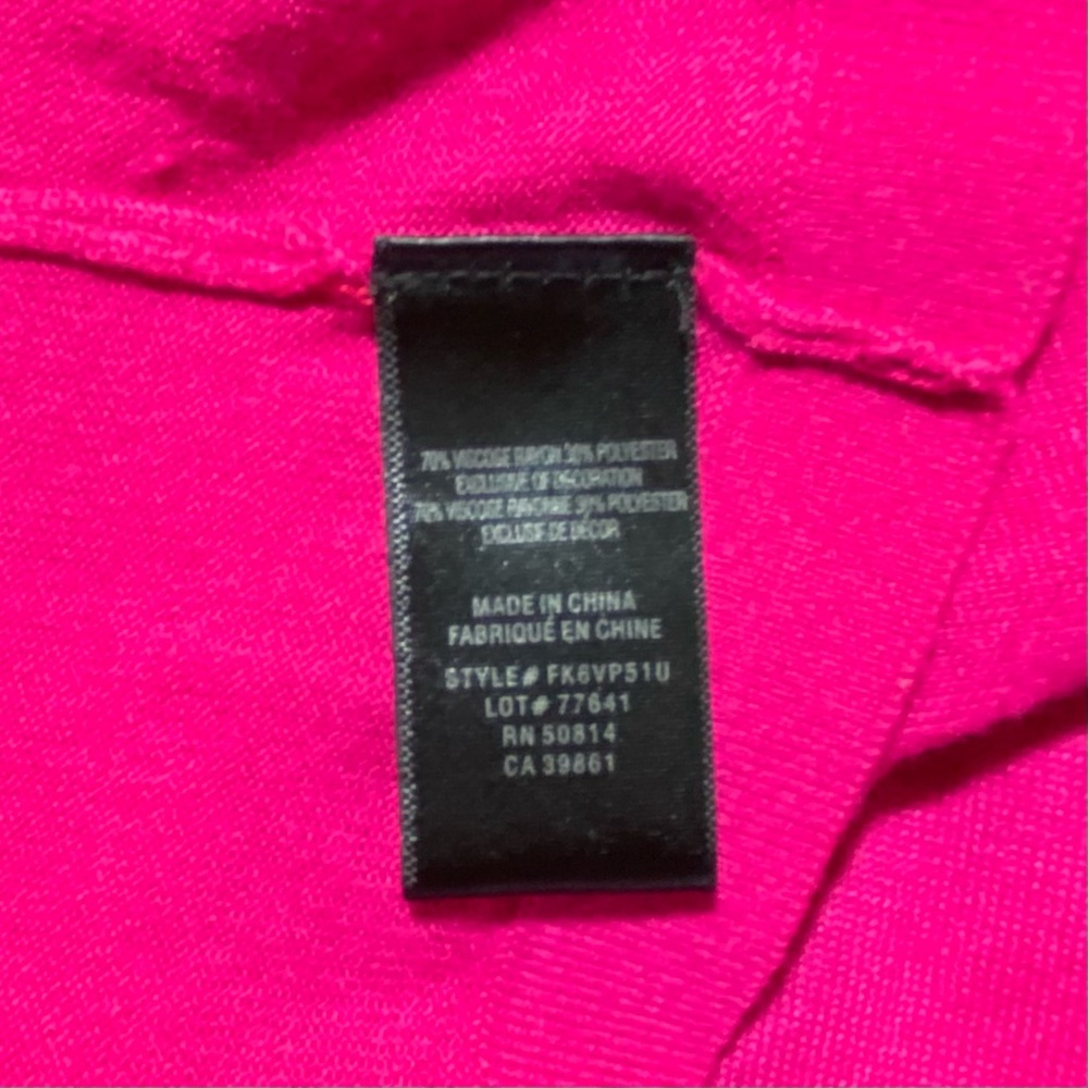 T Tahari Bevan Knit Top Sweater Satin Ruffle Cardigan Sz SP PINK - Picture 5 of 6